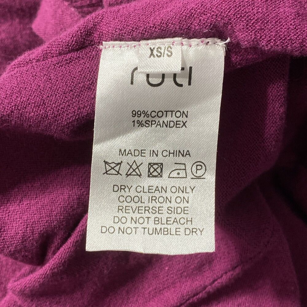 Ruti Shirt Womens XS S French Plum Pink Sharkbite Asymmetric Flowy Chic Grown Up - Picture 8 of 9